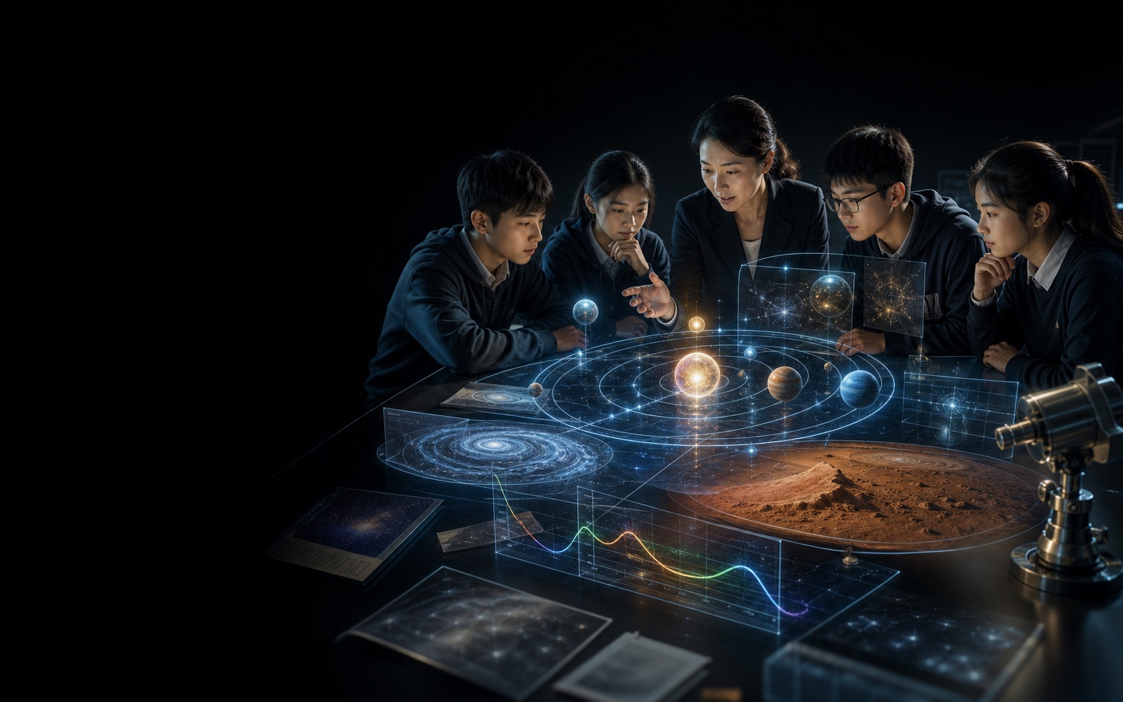亚洲学生与空间科学教师共同构建深空研究课程图谱